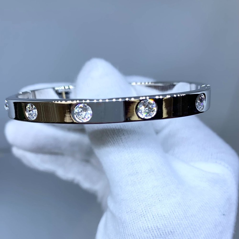 NEW Silver Filled "UNISEX" Bracelet CZ Crystals